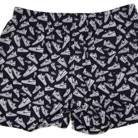 NEW Nike Swim Trunks Sneakers Pattern Black White NESSF517-001 Men's Size XXL - Picture 2 of 4